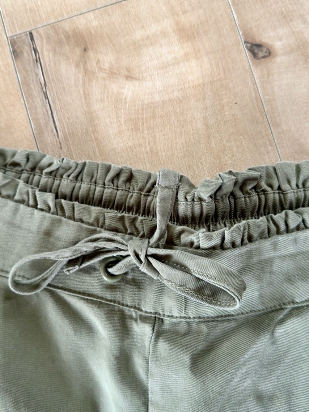 GREEN TWILL DRAWSTRING PANT SIZE M - Picture 4 of 11